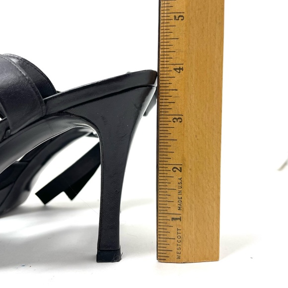 STUART WETIZMAN leather peep toe, ankle wrap heels, size 7.5, made in Spain - Picture 8 of 10